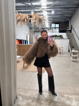 MOCHA FAUX FUR