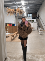 MOCHA FAUX FUR