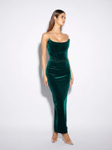KOI GOWN - EMERALD VELVET