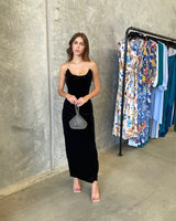 KOI GOWN - BLACK VELVET