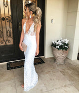 HALTER LACE GOWN
