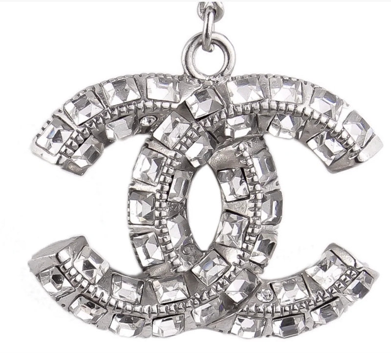 CHANEL CC Crystal Drop Earrings