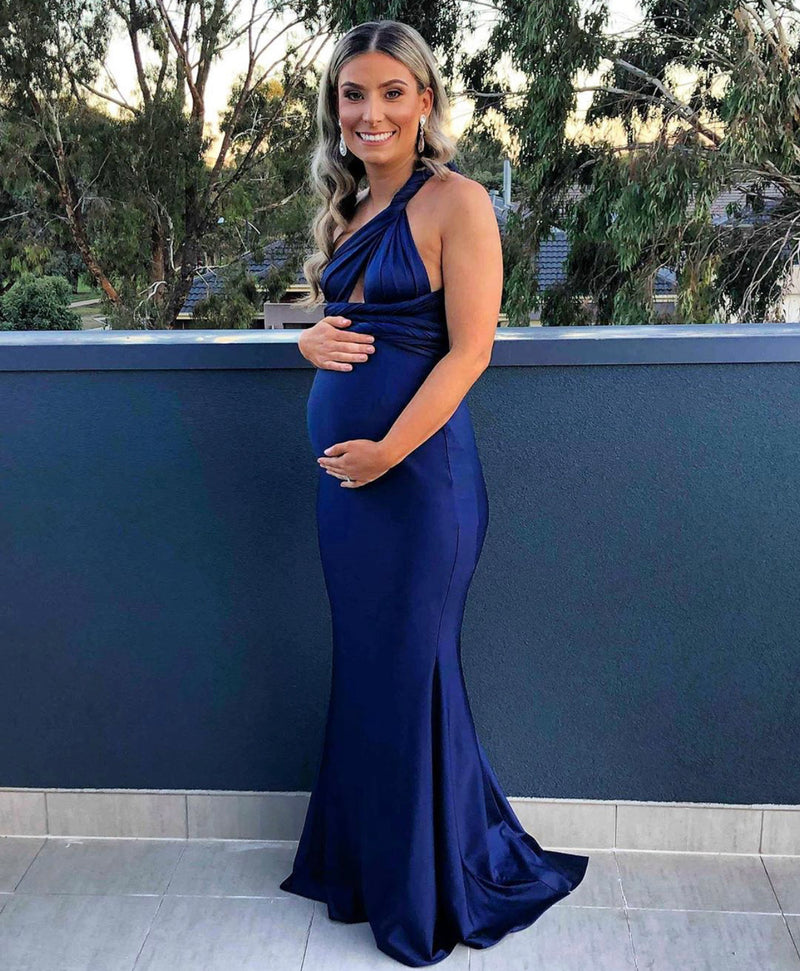 khaite navy satin liliana dress Khaite Tulula Satin Slip Maxi Dress